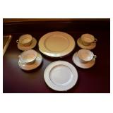 Set of 11 Haviland USA Orly China Silver Rimmed