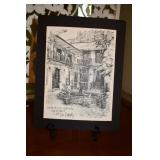 Pencil Art Maison de Ville Courtyard New Orleans