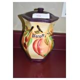 Ceramic Hand Painted Biscotti Jar