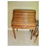Solid Oak Roll Top Desk