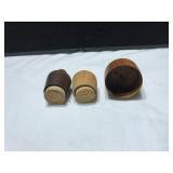 3 Wooden Butter Molds