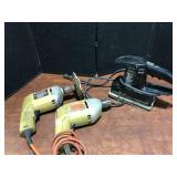 2 Black & Decker Drills and Wen Sander