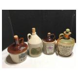 4 Advertising Whiskey Jugs