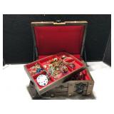 Jewelry Box with Costume Jewelry