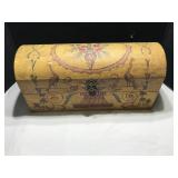 Dome Top Deco Box With Floral Motif