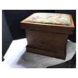 Pine Storage Trunk with Tapestry Top