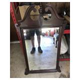 Mahogany Hall Mirror with Damage