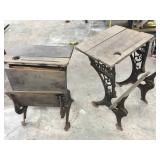 Antique Cast-Iron School Desks