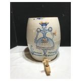 12.5" Hand-Painted Stoneware Water Crock