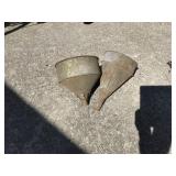 Vintage Metal Barn Funnels