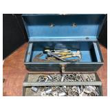 Metal Toolbox With Assorted Tools