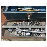 Metal Toolbox with Assorted Tools