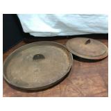 Two Cast Iron Lids