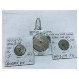 Three West Virginia Coal Script Tokens