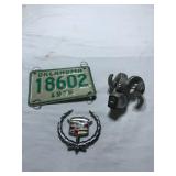 Motorcycle Tag and Hood Ornament Set