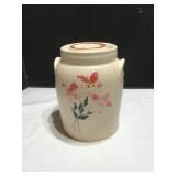 Hand-Painted Stoneware Cookie Jar