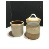 Stoneware Crock and Cookie Jar