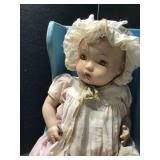 Vintage Horsman Doll With Chair