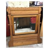Oak Dresser Mirror 34x32 Inches
