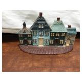 Cast Iron Door Stop With Village Design