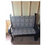 Mahogany Black Sleigh Bench