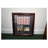 Framed Elvis Stamps, Photo, & Drivers License