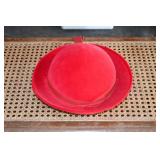 Red Velour Pollyanna Hat w/ Ear Flaps