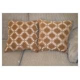 Pair of Down Feather Throw Pillows