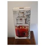 Home Essentials 1.32 Gallons Glass Bev Dispenser