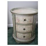 Small 3 Drawer Floral Accent Side Table