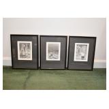 Set of 3 Lithograph Prints Exploring the Arctic
