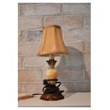 Small Metal & Alabaster? Stone Lamp