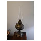 Vtg Brass Hurrican Oil Lamp
