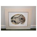 Old Water Mill Print on Paper