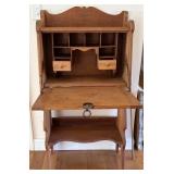 Oak Secretary Desk with Shelves