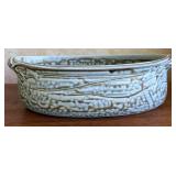 Glazed Pottery Oval Dish