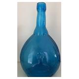 Vintage Blue Glass Jenny Lind Bottle