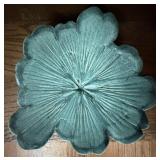 Green Glazed Pottery Floral Plate