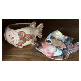 Ceramic Pottery Fish Figures