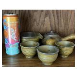 Japanese Ceramic Tea Set with Teapot