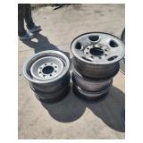 (5) 8 Lug Wheels
