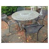 Metal Table & 4 Chairs