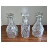 3 Glass Decanters