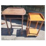 Antique Telephone Table & Vintage Plant Stand