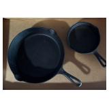 Cast Iron Skillet Set with Stamped Markings