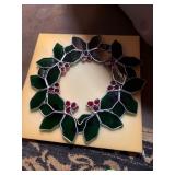 Stained Glass Wreath and Wise Men Sun catchers