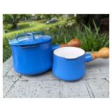 Vintage Dansk Købenstyle Blue Enamel Pots by Jens
