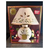 Lenox Holiday Candle Lamp With Holly Design