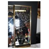 Vintage Mirrored Wall Art & Clock