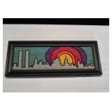Vtg NYC World Trade Towers Cross Stitch
